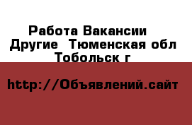 Работа Вакансии - Другие. Тюменская обл.,Тобольск г.